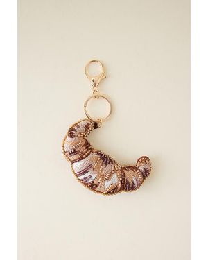By Anthropologie Beaded Food Bag Charm - Natural