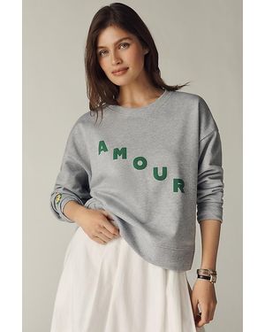 Maeve Cotton Amour Sweatshirt - Grey