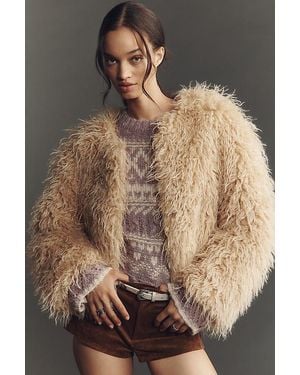 By Anthropologie Faux-Fur Jacket - Brown