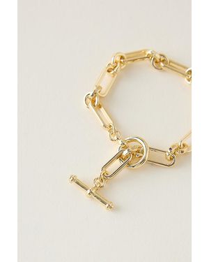 Anthropologie Chunky Chain T-Bar Bracelet - Natural