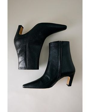 Flattered Xena Snake Embossed Leather Boots - Black