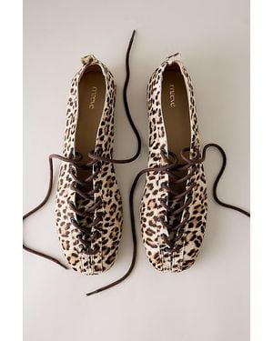 Maeve Tie-Up Grommet Ballet Flats - Natural