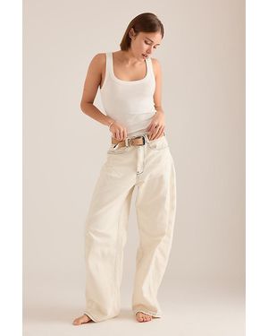 Pilcro The Kenna Mid-Rise Heritage Barrel Jeans By - Natural