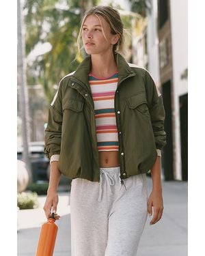 Daily Practice Nylon Funnel-Neck Bubble Jacket - Green