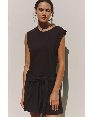 Celandine X Holly Francesca Knotted T-Shirt Mini Dress - Black