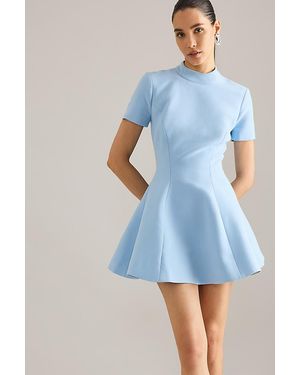 Bardot Zephyra High-Neck Hourglass Mini Dress - Blue