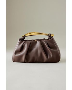 By Anthropologie Asymmetrical Hardware Satchel - Brown