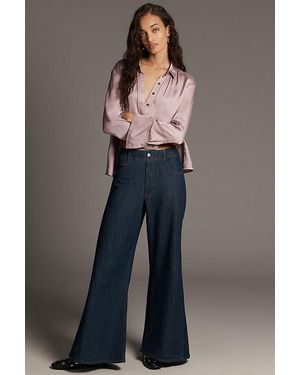 Pilcro The Adi Regenerative Cotton Mid-Rise Flare Jeans By - Blue