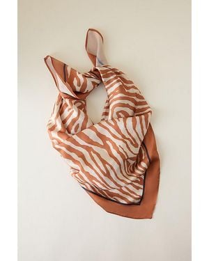 By Anthropologie Zebra Print Headscarf - Natural