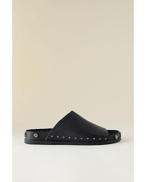 Kelsi Dagger Brooklyn Squish Stud Leather Slide Sandals - Black