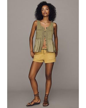 By Anthropologie Pointelle Knit Tank Top - Green
