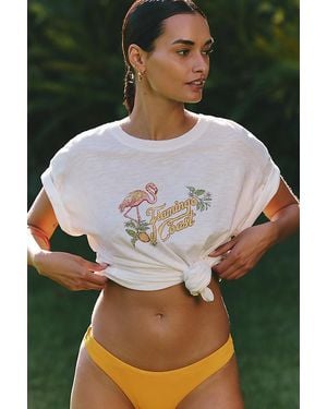 Celandine Graphic Cotton Crew-Neck T-Shirt - White