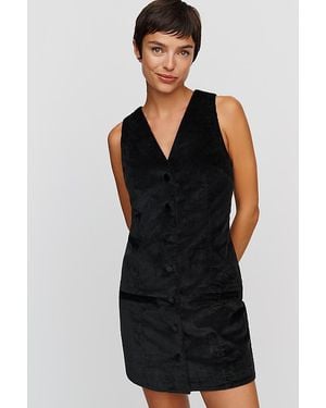 Maeve Corduroy Mini Dress - Black