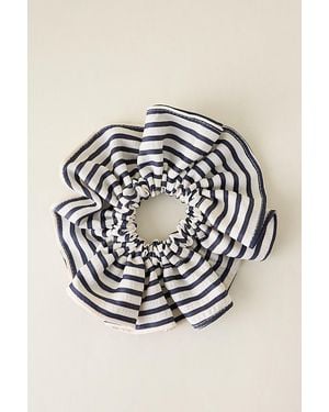 Anthropologie Oversized Stripe Scrunchie - Grey