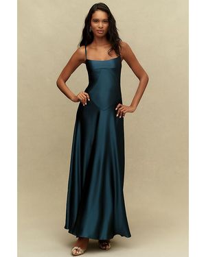 Mare Mare Emmy Satin Corset Maxi Dress - Blue