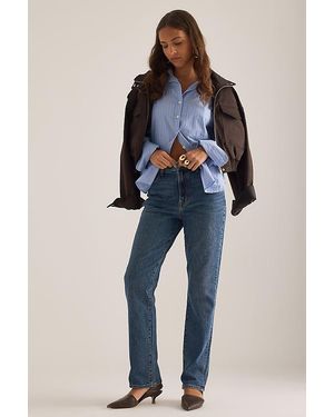 Pistola Bri High-Rise Slim Straight-Leg Jeans - Blue