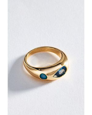 Anthropologie Crystal Triad Ring - Blue