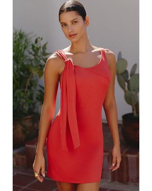 Celandine Jersey Draped Mini Dress - Red