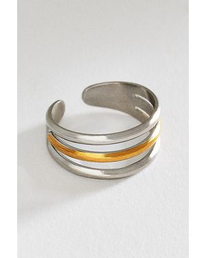 By Anthropologie Layered Water-Resistant Ring - Grey