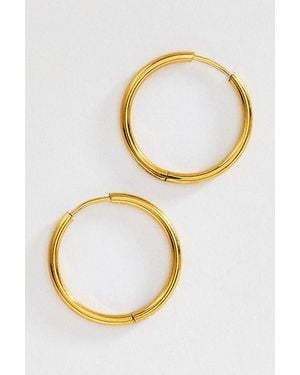By Anthropologie Water-Resistant Classic Hoop Earrings - Metallic