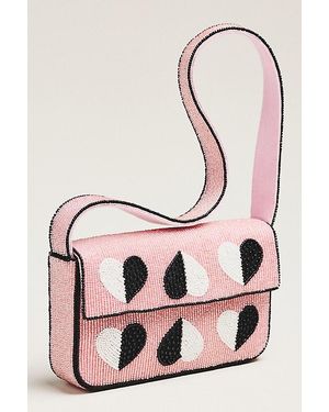 By Anthropologie The Fiona Beaded Bag: Icon Edition - Pink
