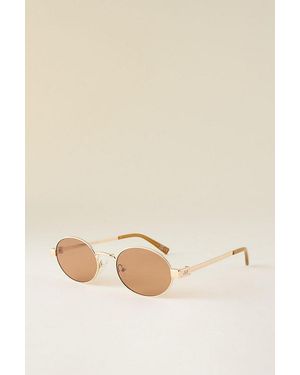 Le Specs Poseidon Deux Oval Sunglasses - Natural
