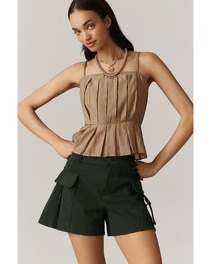 By Anthropologie Utility Buckle Shorts - Black