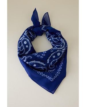 Anthropologie Cotton Bandana Headscarf - Blue