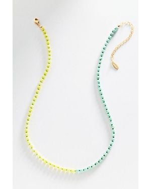 By Anthropologie Multi-Colour Beaded Collar Necklace - Blue