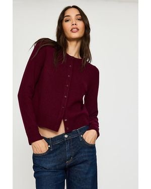 By Anthropologie The Juliet Cashmere Crew-Neck Cardigan - Red