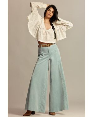 Maeve Corduroy Palazzo Trousers - Natural