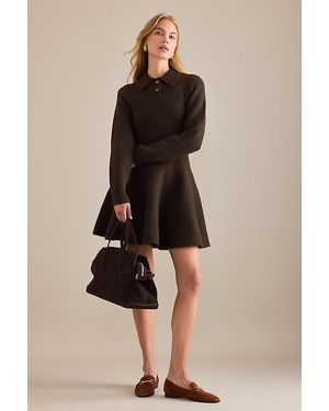 Bardot Lexter Long-Sleeve Knit Mini Dress - Brown