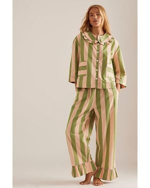 TBCo Long Cotton Stripe Pyjama Set - Natural