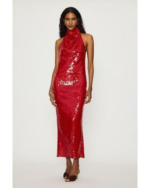 Bardot Eryn Sequin Maxi Dress - Red