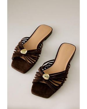 By Anthropologie Strappy Hardware Sandals - Natural
