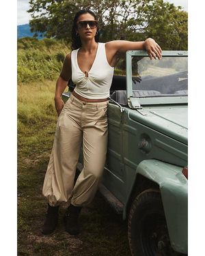 Pilcro Balloon Trousers - Natural