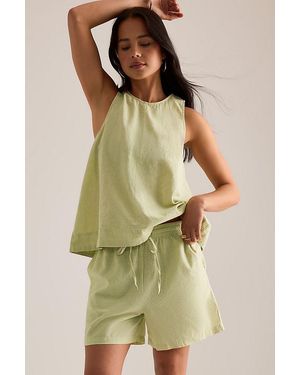 SELECTED Luisa-Linnie Linen-Blend Shorts - Green