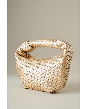 Melie Bianco Larissa Woven Faux-Leather Shoulder Bag - Metallic