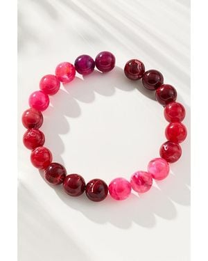 By Anthropologie Large Beaded Choker Necklace - Pink