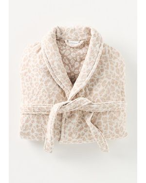 Anthropologie Lola Leopard Bathrobe - Natural