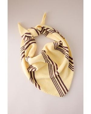 By Anthropologie Small Stripe Triangle Scarf - Natural