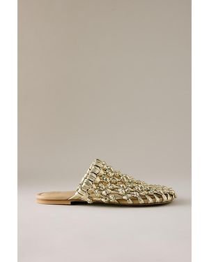 Bronx Annaya Woven Mules - White