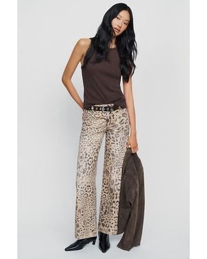 Pilcro Nico Mid-Rise Flare Jeans - Multicolour