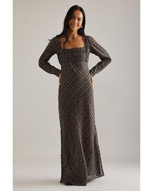 Damson Madder Marissa Sheer Check Midi Dress - Multicolour