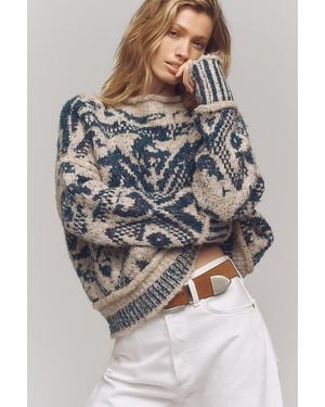 Pilcro Relaxed Roll-Neck Jumper - Grey