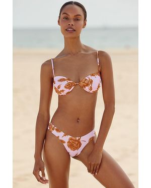 Seafolly High-Cut Cheeky Bikini Bottoms - Brown