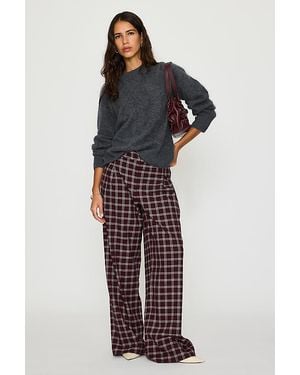 ALIGNE Riley Check Wide-Leg Trousers - Multicolour