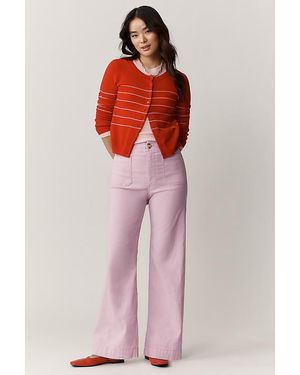 Maeve The Colette Full-Length Wide-Leg Trousers By - Pink
