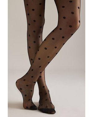 By Anthropologie Polka Dot Tights - Brown