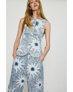 Never Fully Dressed Soleil Denim Waistcoat - Blue